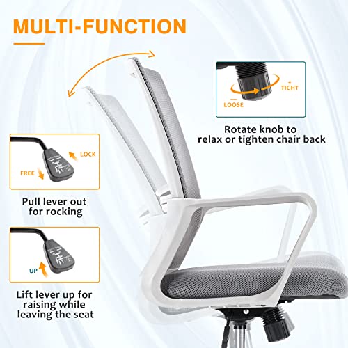 Olixis OF-839F-GY Office Mesh Chair, Grey thumb #5