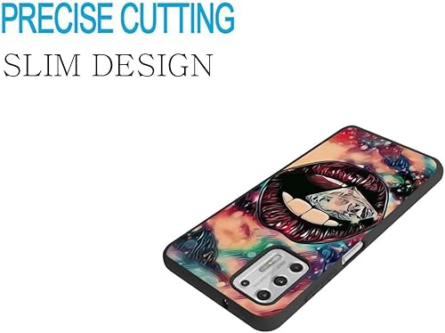 Miniatura 9 de Funda compatible con Moto G Stylus 2021, diseño gráfico de estrellas con purpurina y arco iris colorido de galaxia para hombres y mujeres, funda de