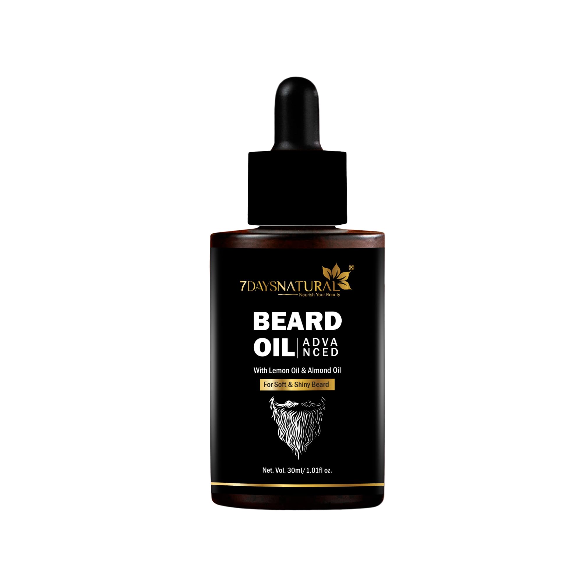 7DAYSNATURAL Advanced Beard & Hair Oil, 30Ml | Natural Hair Oil For Longer & Thicker Beard | Beard Oil For Patchy, Stronger & Fuller Beard Oil For Men, 0.25 Grams