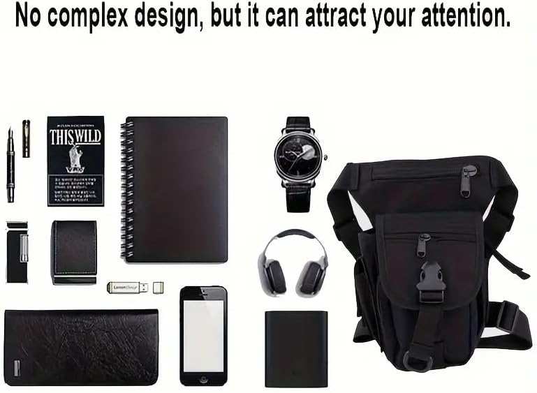 Miniatura 5 de Waterproof Motorcycle Thigh Bag for Men Women - Drop Leg Bag with Adjustable Strap,Thigh Pack for Riding, Outdoor Sports, and Travel - Secure Leg