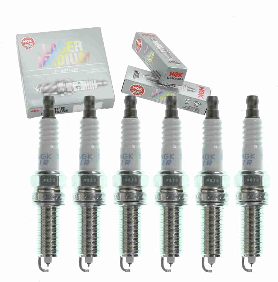 6 pc NGK Laser Iridium Spark Plugs compatible with Dodge Charger 3.6L V6 2011-2020