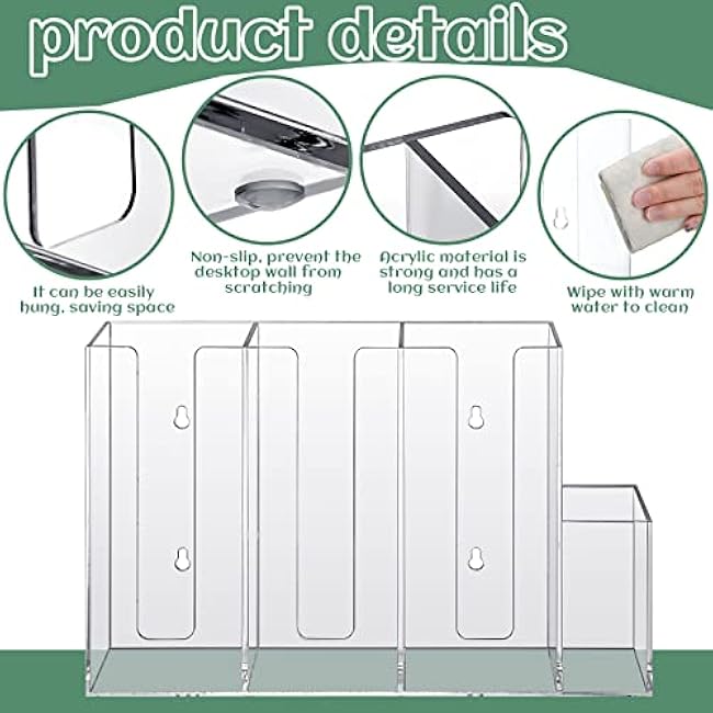 4 Compartments Acrylic Coffee Cup and Lid Storage Organizer Holder Disposable Paper Cup Dispenser Organizer Plastic Lid Holder Accessories for Kitchen Bar Shop Party Supplies(Transparent)