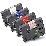 Nastro in Tessuto Fimax Compatibile In sostituzione di Brother P-touch 12mm 0.47 TZe-R234 TZe-RN34...