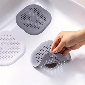 3 coletores de cabelo versáteis de silicone para pia de banheiro e coadores de ralo de banheira - fáceis de aperfeiçoar para uso em banheiro e cozinha
