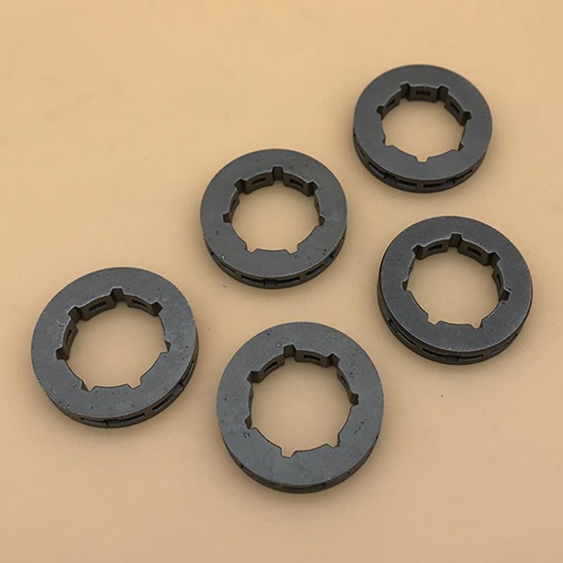 Piezas de jardín Llanta de piñón de transmisión de cadena estriada pequeña, 325, 7T, compatible con motosierra Rancher HUSQVARNA 340, 346, 346xp, 345, 350, 351, 346, 353, 357, 455, 460, 5 uds. Piezas