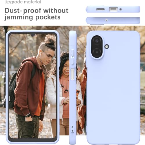 Image of YATWIN Silicone Case for Samsung Galaxy A07 4G, Soft-Touch, Shockproof, DustProof, Antiskid Phone Cover for Samsung Galaxy A07 4G - Lilac