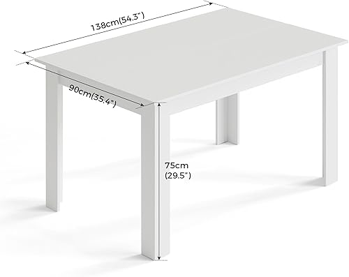 Miniatura 3 de Juego de mesa y sillas de comedor para 6, juego de mesa de cocina de 7 piezas con sillas de cuero sintético de respaldo alto para comedor y cocina