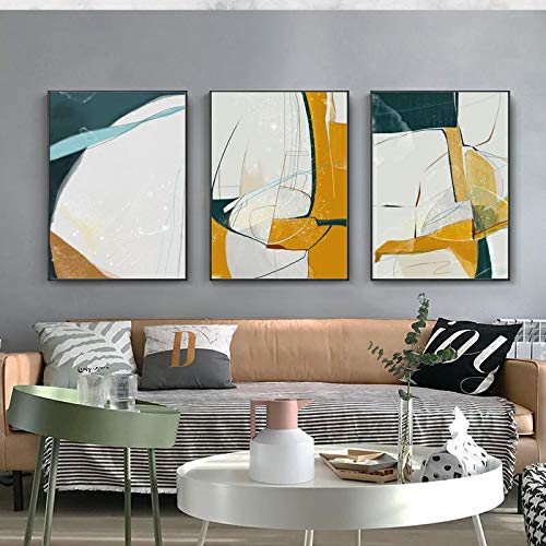 Toile salon moderne pour habiller un grand mur vide triptyque 60x90