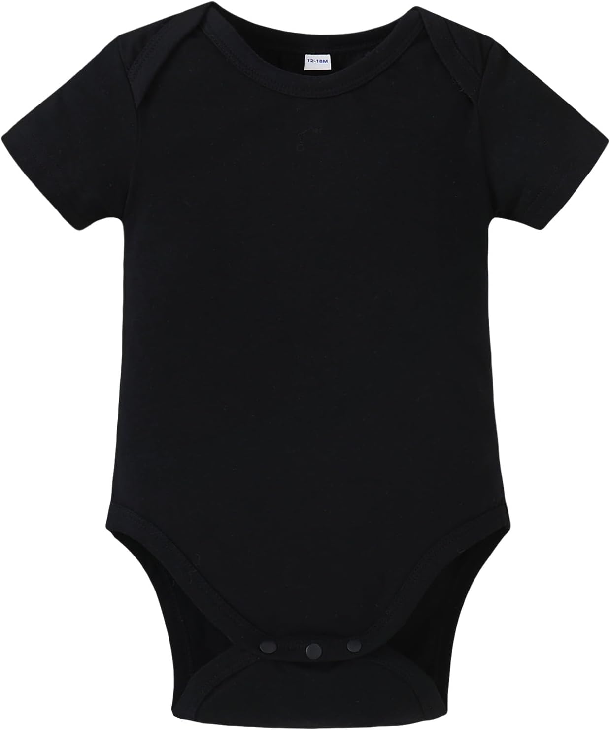 LYSMuch Unisex Baby Short Sleeve Bodysuit Solid Color Shirt Jumpsuit For 0-24M