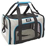 TSA Approved Pet Carrier for Cat or Dog - Airline Soft Sided Travel Bag with Mesh Windows for Safety...