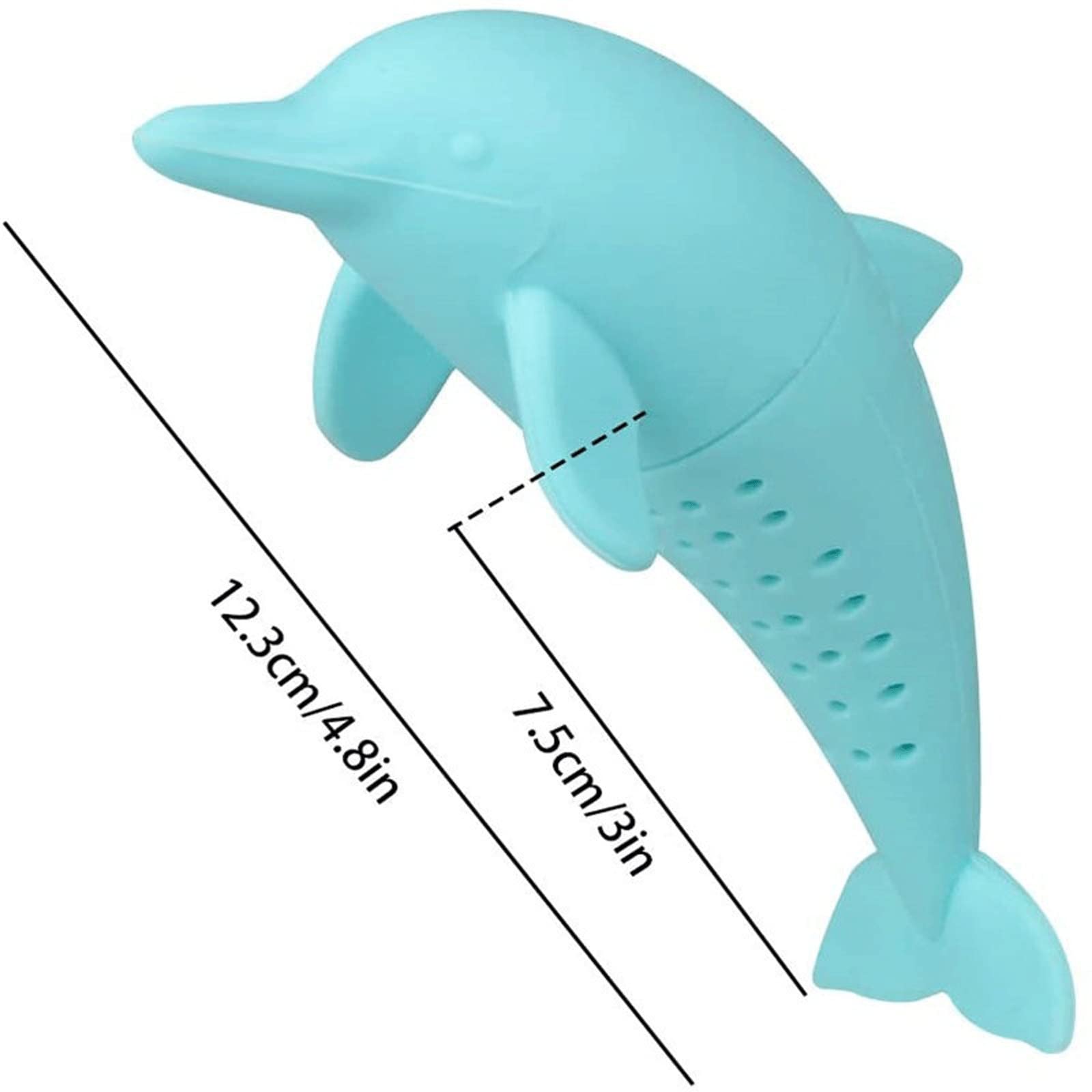 Sitko do herbaty kreatywny kuchenny delfin zaparzacz do herbaty silikonowy kubek do herbaty czajnik sitko filtr manat zaparzacz do herbaty zestaw do herbaty akcesoria (niebieski)