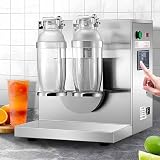 LSHFYV Máquina mezcladora eléctrica para té con Leche, máquina mezcladora de Doble Marco para té con Leche, máquina mezcladora eléctrica para té con Leche de 350-1000 ml, 400 RPM, agitación de 360°