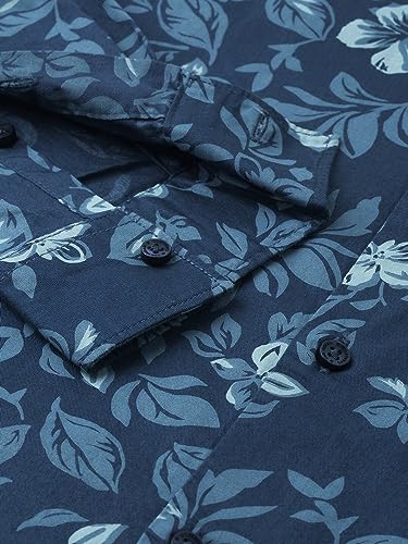 Image of The Indian Garage Co Brown Slim Fit Striped Shirts
