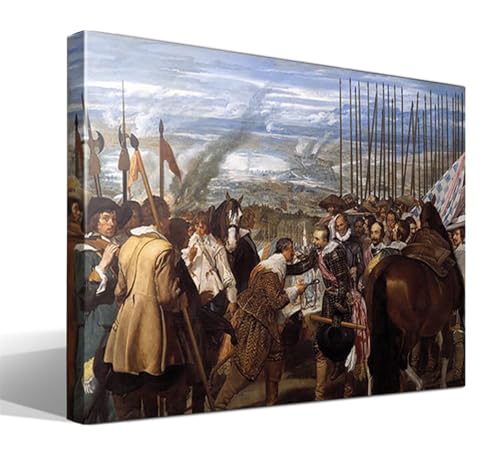cuadrosfamosos.es | Cuadro | Canvas | Wall Art | Las lanzas o La rendición de Breda de Diego Rodríguez de Silva y Velázquez | Impresión Giclée sobre lienzo de algodón 100% | Bastidor de 3cm | 70x95cm