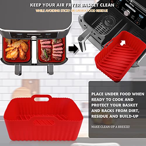 Image of WMKGG Silicone Air Fryer Liners, 2PCS Air Fryer Silicone Liners