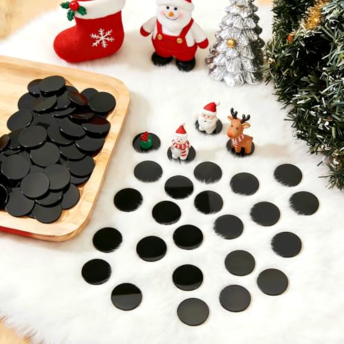 Image of 30Pcs 1 inch Black Acrylic Discs Acrylic Circle Blanks, Round Acrylic Sheets Boards 0.04inch Thick Plexiglass Plastic Panels for DIY Craft, Sign, Paintings, Cake Decor