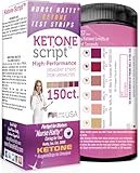 Nurse Hatty - Ketogenic Keto Strips – Fresh – USA-Made – High-Performance – Now Lasts 6 Months - 2-Year Shelf Life (150ct. Long Ketone Test Strips)