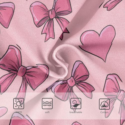 Wusikd Cute Pink Bows Ribbons Girls' Underwear Cotton Girls Briefs Soft Toddler Underwear 2T3