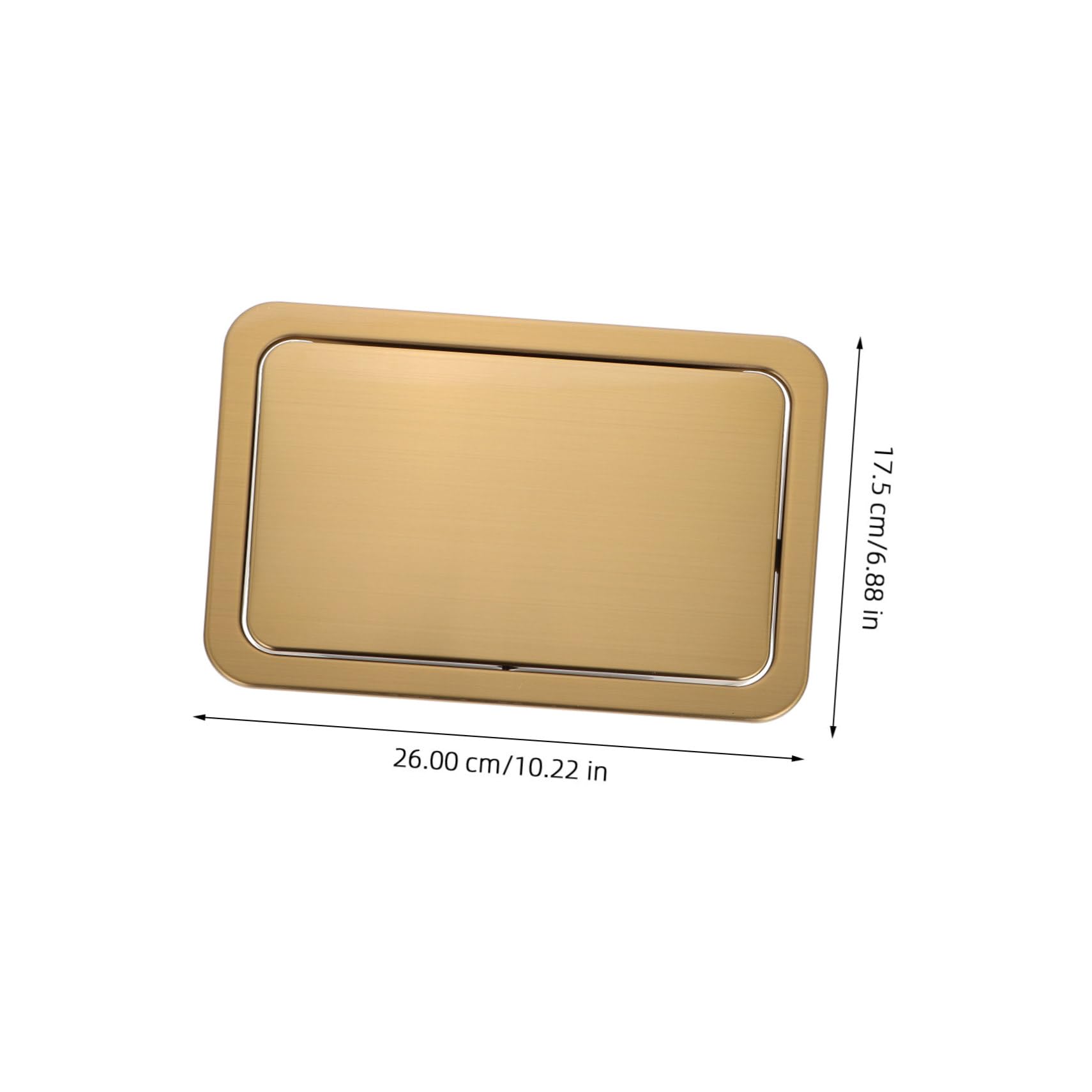 Amosfun Tapa Cubre Fregadero Acero Inoxidable Dorado para Cubo de Basura Cocina Diseño Abatible y Ahorro de Espacio Adecuado para Hoteles y Cocinas