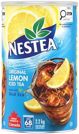 Nestea Original Canadian Lemon Iced Tea Mix Jumbo Can 2.2 Kilogram 122 Servings Imported from Canada