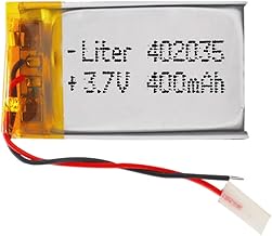 Battery 402035 LiPo 3.7 V 400 mAh 1.48 Wh 1S 5C Liter energy battery for Electronics Rechargeable Mobile Phone Smartwatch GPS Watch – Not Suitable for Radio Control 37 x 20 x 4 mm (400 mAh|402035)