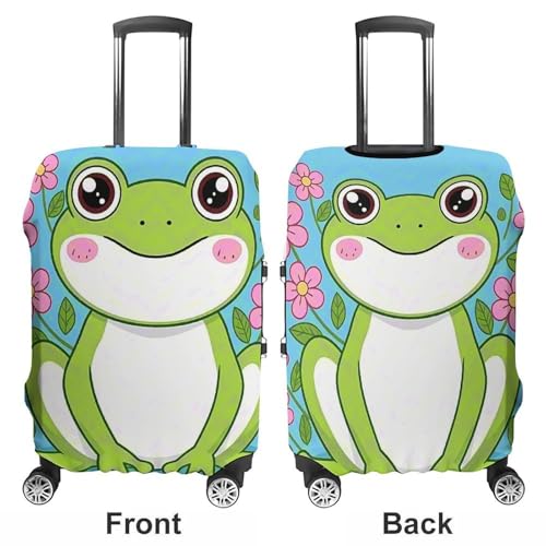 Frog Elastic Luggage Cover Suitcase Protector for 19-32 Inch Suitcases | Universal Stretchable Travel Bag Cover | Anti-Scratch, Washable with Zipper Closure M3
