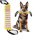 Dog Bite Tug Toy (12"x3.2"), Durable Pull Toy w/ 2 Soft & Strong Handles, Tough Jute Bite Pillow for Medium to Large Dogs, Ideal for Tug of War, Fetch, K9, Puppy Training & Play by Yes4Quality