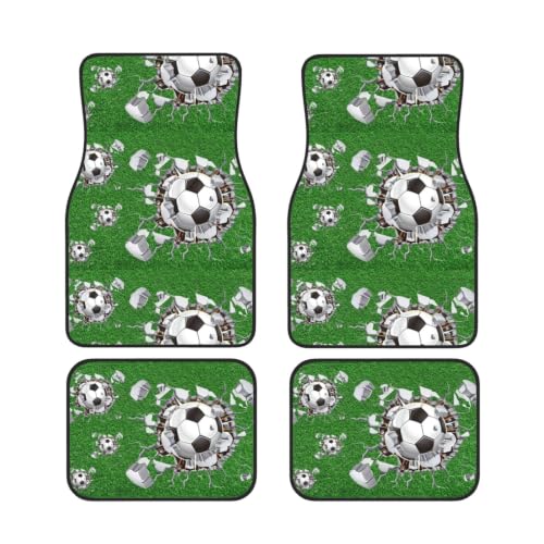 Alfombrillas de coche de fútbol juego de 4 piezas de neopreno
