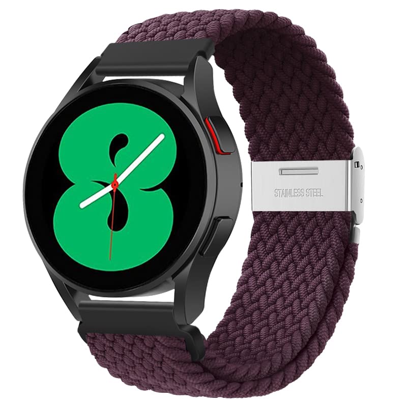 XMUXI 20mm Braided Watch Straps Compatible with Samsung Galaxy Watch 7 6 Classic Strap 43mm 47mm/Galaxy Watch 5 pro 45mm Nylon Solo Loop Replacement Watch Band for Amazfit GTS4(Watch Not Included)