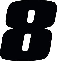 Vista 7 de Dirt Digits DD43B-0 - Vinilo troquelado de precisión de alto brillo de 4 pulgadas, color negro, número 0, paquete de 3