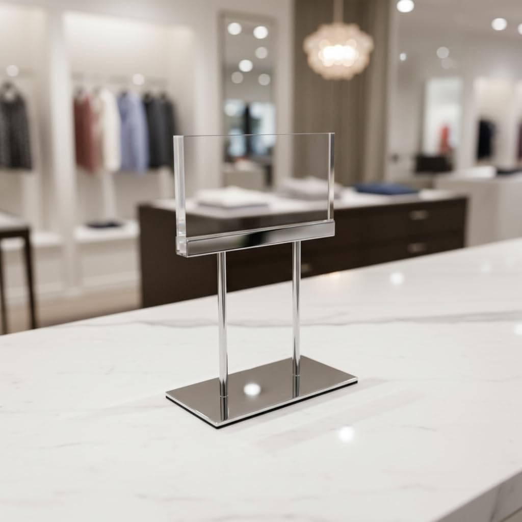 Azar Display Elite Series - Soporte para carteles (acrílico, tamaño mediano, 1 unidad), 104560
