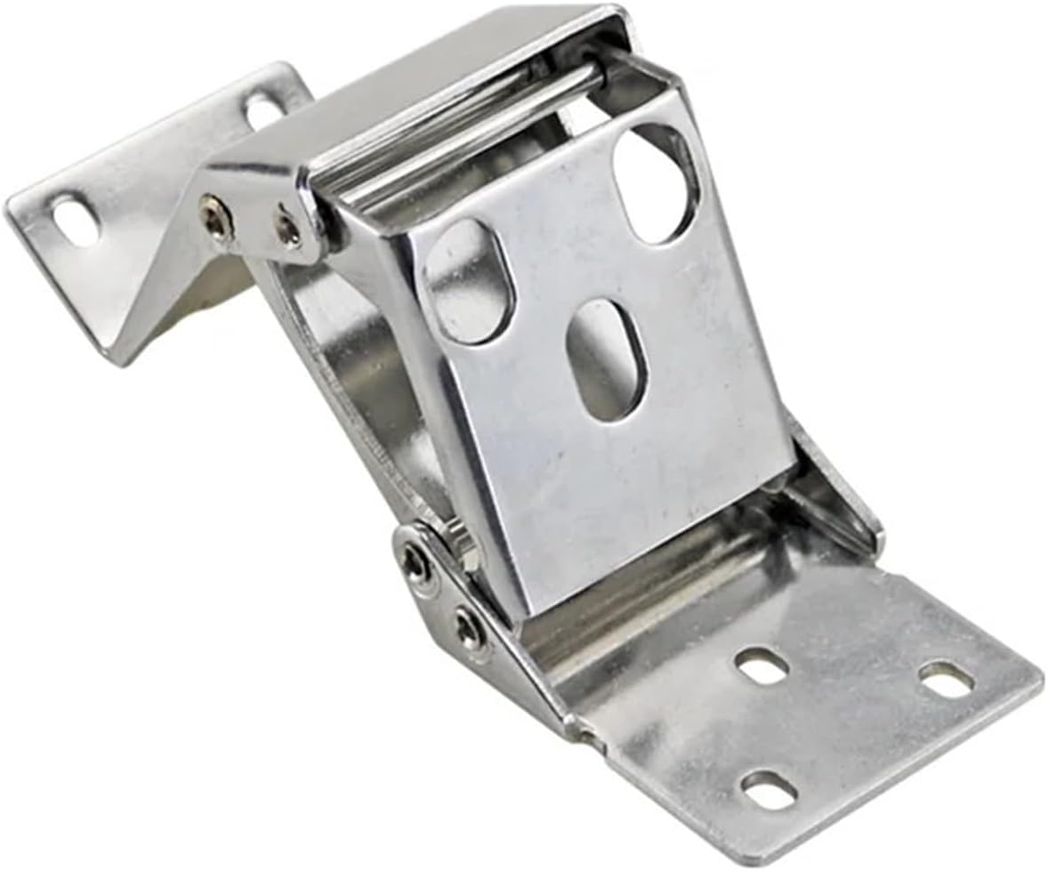 Foldable Thickened Concealed Hinge for Distribution Cabinets and Control Cabinets 304 Stainless Steel Inner Door Type Four-Axi 1Pcs(304 SS-Small)