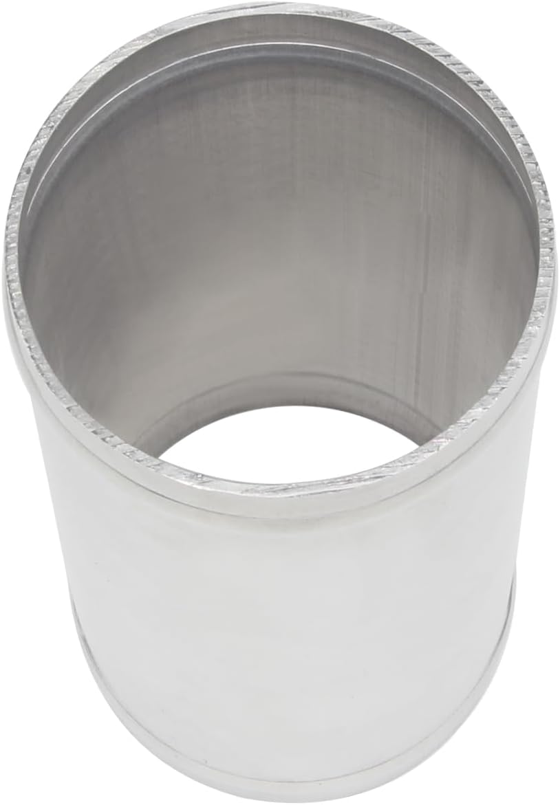 YSIL Intercooler Pipe Air Intake Tube OD 3"(76mm) Length 4.72"(120mm) Straight Aluminum Universal Hose Joiner Pipe Connector with 2 Clamps