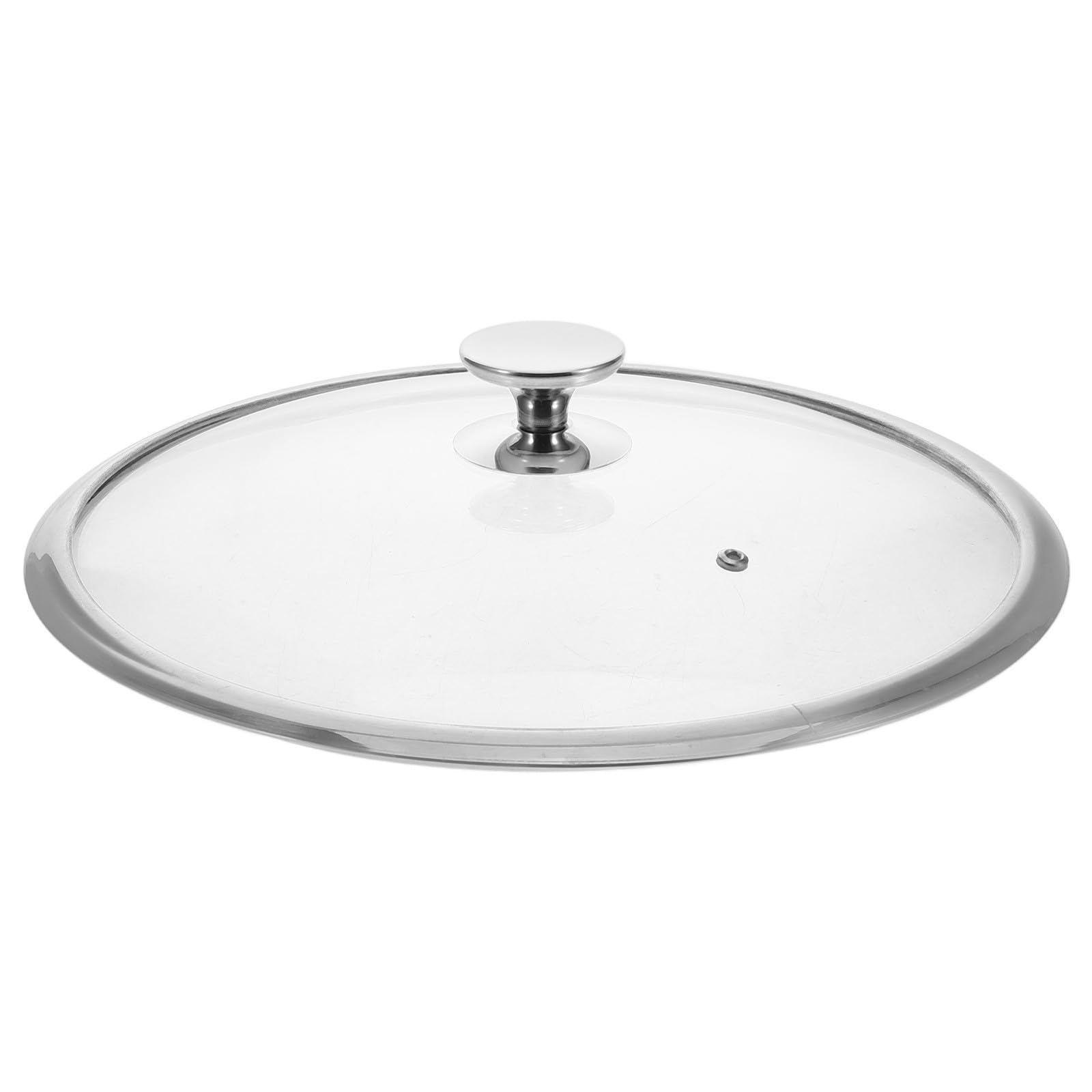 iplusmile Tapa de Sartén y Olla de Acero Inoxidable de 34cm Borde Reforzado, Diseño Elegante y Fácil de Limpiar para Cocina Segura y Moderna