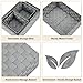 Uvellgift Woven Storage Baskets, Storage Bins, Cube Basket Container Baskets Storage Boxes Organizers for Clothes /Shelves/ Closet, Set of 6 (Grey)