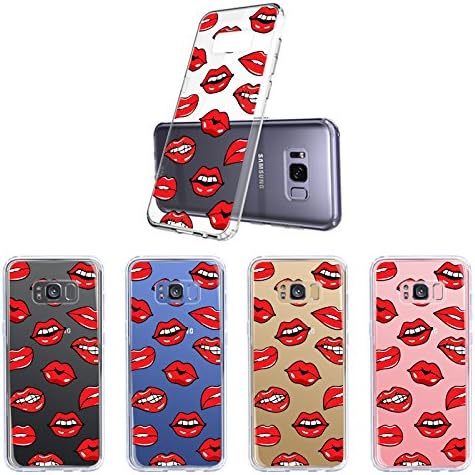 MOSNOVO Galaxy S8 Case, Galaxy S8 Cover, Sexy Lips Pattern Clear Design Printed Transparent Plastic Hard Case with TPU Bumper Protective Case Cover for Samsung Galaxy S8 (2017)