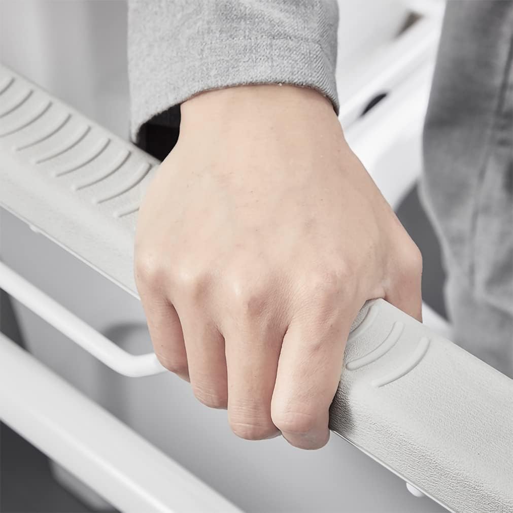 Barra de sujeción Asidero de pared seguro WC plegable Asidero de sujeción plegable antideslizante Ayuda de pie de seguridad con portarrollos de papel higiénico para mujeres embarazadas personas mayore
