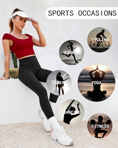 Image of DaiLiWei Open Back Workout Tops for Women Short Sleeve Longline Sports Bras Support Crop Tank Yoga Shirts with Built in Bra