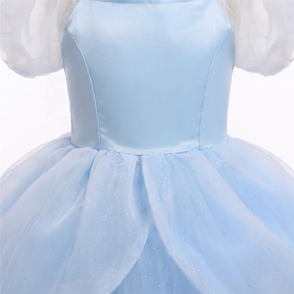 Lito Angels Déguisement de Princesse Bleue pour Fille avec Robe, Gants et Accessoires