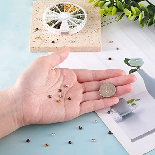 Pandahall About 590Pcs Iron Crimp Beads Knot Covers 3Mm 6 Colors Half Round Open Crimp Beads Covers End Tips For Jewelry Making #TOP7