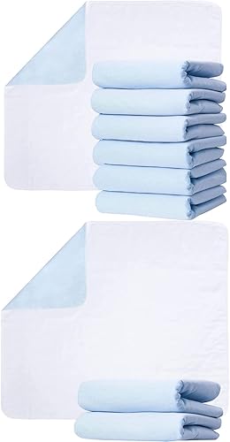 GREEN LIFESTYLE Almohadillas lavables paquete de 6 + 2 unidades Almohadillas de cama grandes, 34 x 36 pulgadas, para uso como almohadillas de cama