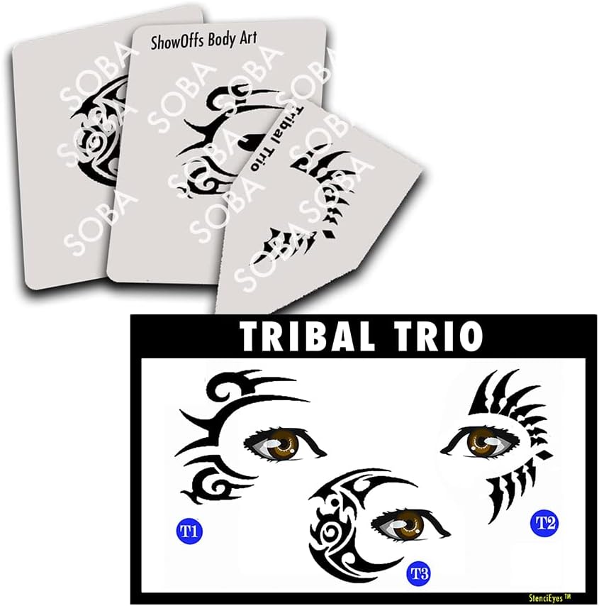 Amazon.com: Face Painting Stencil - StencilEyes BluPandora - Avatar : Arts, Crafts & Sewing