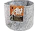 Hydrofarm Dirt Pot Flexible Portable Fabric Planter, Grey, 1 Gallon