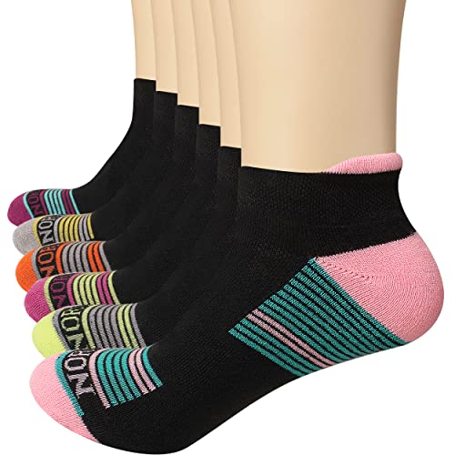 Image of Compression Ankle Socks for Men & Women - Stretch Fit, Cushioned Support & Breathable Comfort, Size 7-10