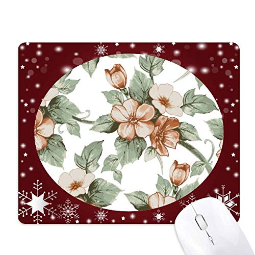 Tapis de souris hiver flocon de neige fleurs rotin décoration bureau gamer