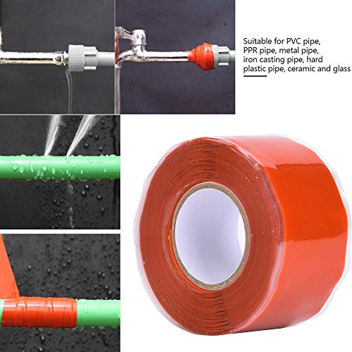 Image of Walfront Pipe Repair Tape PVC PPR Pipes Repair Tape with 2 Color Optional (Red)