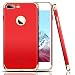 iPhone 7 Plus Case, Roybens 3 In 1 Anti-Scratch Anti-fingerprint Shockproof Case Electroplate Frame with Non Slip Coated Matte Surface for Apple iPhone 7 Plus (5.5")- Red