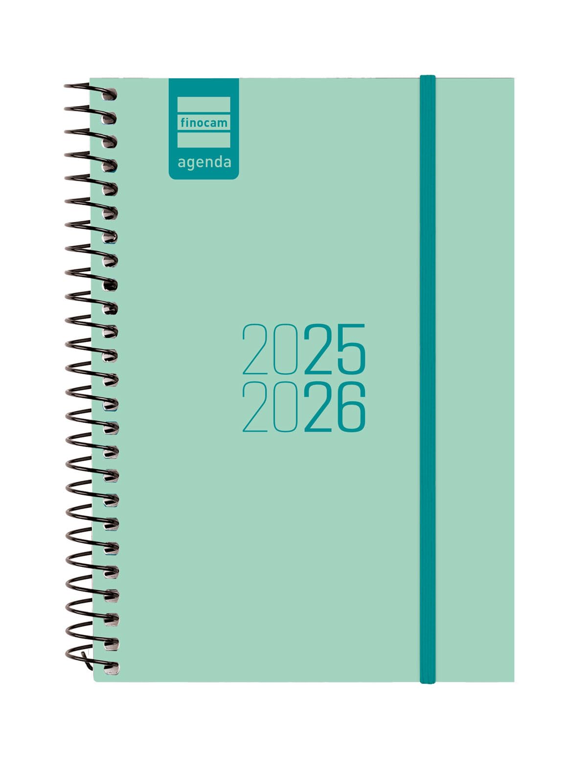 Finocam - Agenda Espir Course 2025 2026 Week Horizontal View September 2025- August 2026 (12 months) Turquoise Spanish