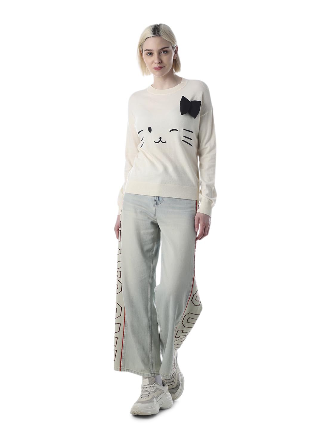 Animal Printed Pullover Sweater-image-18
