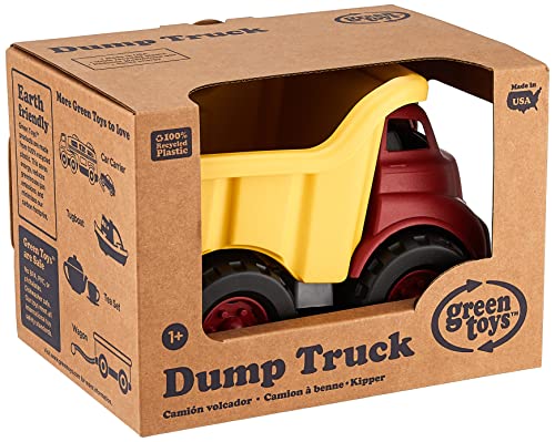 Green Toys Dump Truck, Red/Yellow Cb - Pretend Play, Motor Skills, Kids Toy Vehicle. No Bpa, Phthalates, Pvc. Dishwasher Safe, Recycled Plastic, Made In Usa. #TOP3